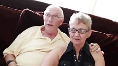 Grandma and grandpa with boy